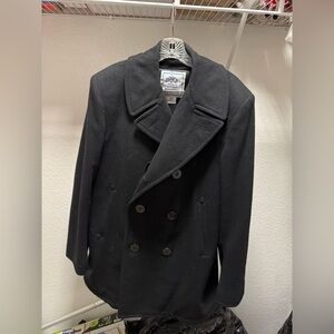 Elegant Black Peacoat for Men